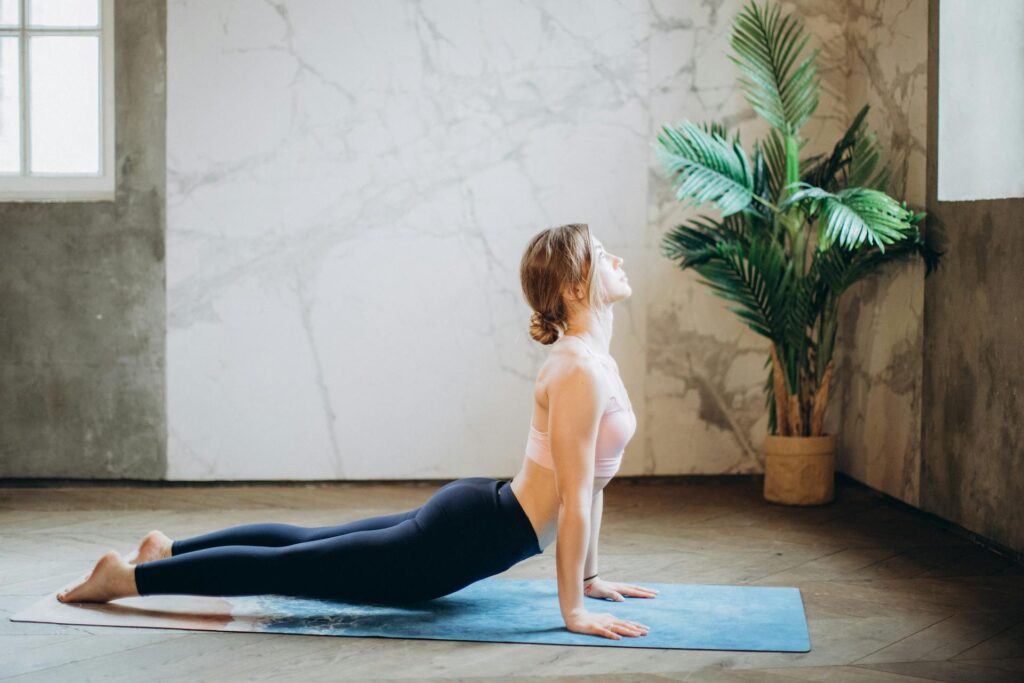 woman doing yoga