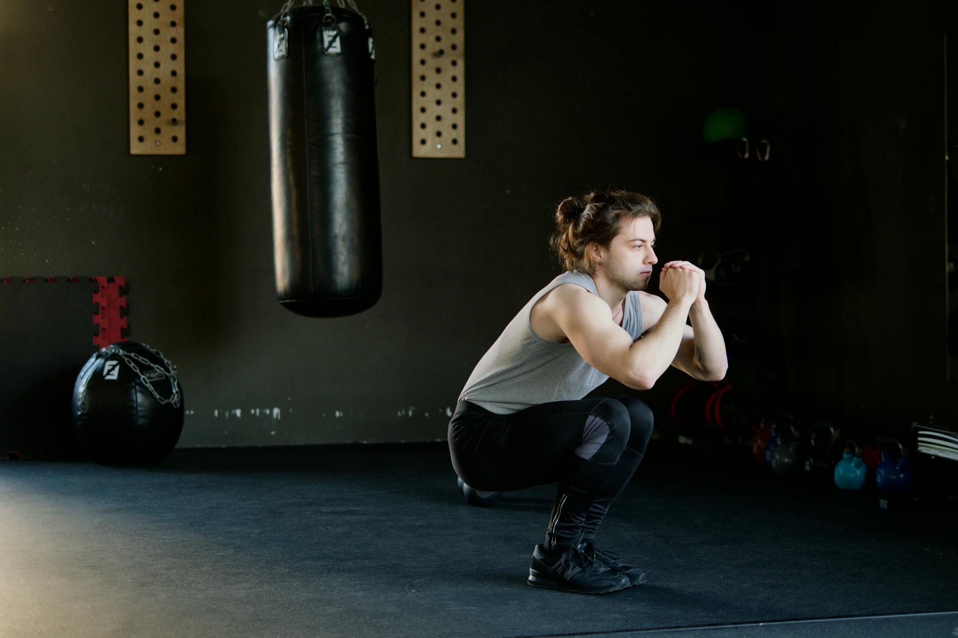 person doing short workout