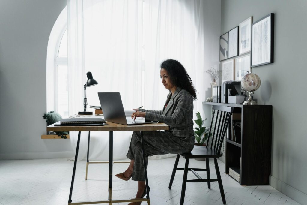 woman sitting all day